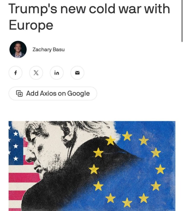 Трамп ва Европа ўртасида янги “совуқ уруш” юзага келди— Ахios