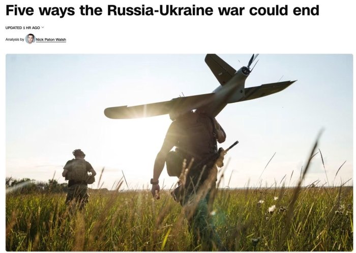  CNN Россия ва Украина ўртасидаги можаронинг якунланишига оид бешта эҳтимолий сценарийни тузиб чиқди
