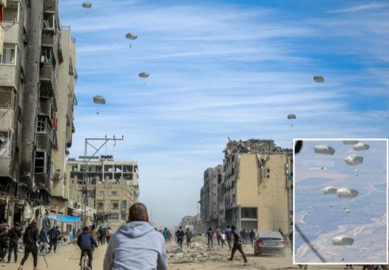AQSh G‘azo sektoriga muddati o‘tgan va tarkibida cho‘chqa go‘shti bo‘lgan armiya payogi tashladi