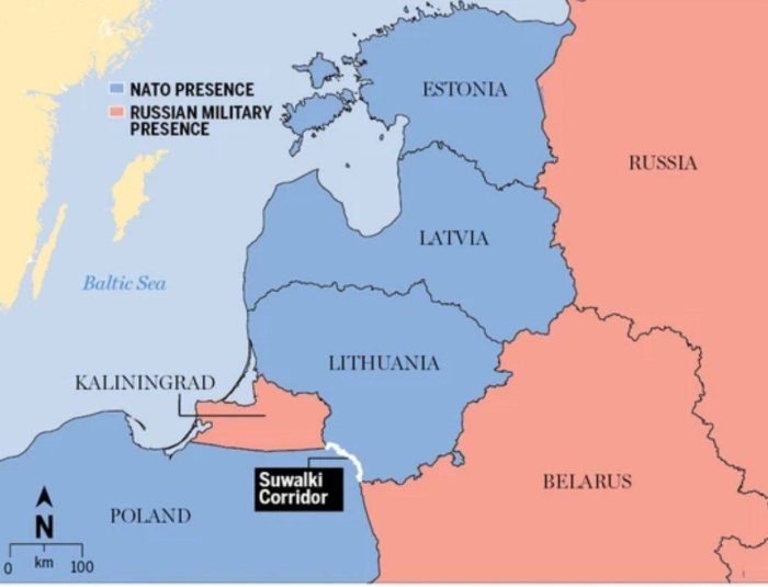  NATO Сувалкий йўлагини Россия томонидан эҳтимолий ҳужумга тайёрламоқда — Politico 