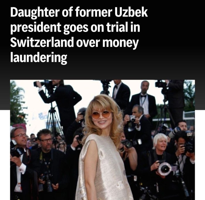 Швейцарияда Гулнора Каримова устидан суд бошланди