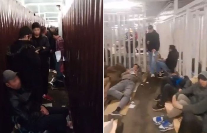 Sankt-Peterburgda migrantlar temir panjaralar orasida yotishga majbur bo‘ldimi?