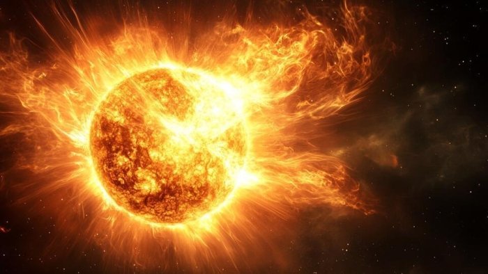 Қуёшда учта кучли портлаш содир бўлди