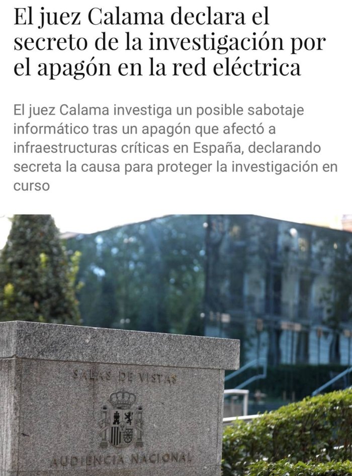 🇪🇸 Испанияда суд оммавий электр ўчириш бўйича терговни махфийлаштирди, — El Confidencial
