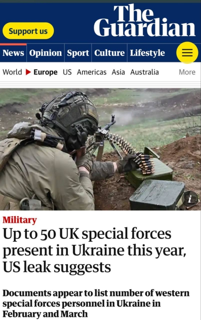 Жорий йилнинг февраль-март ойларида 50 нафар Британия махсус кучлари Украинада бўлган