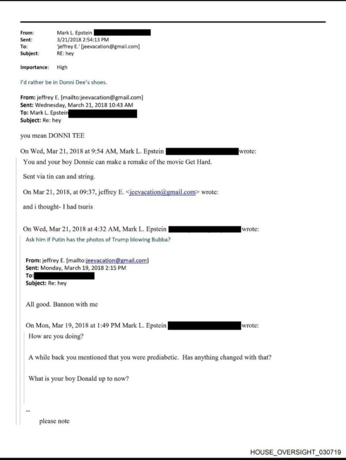 Эпштейннинг укаси томонидан юборилган email мактублар эълон қилинди