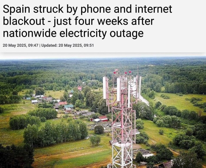  Butun Ispaniyada internet va mobil aloqa uzilib qoldi — OAV 