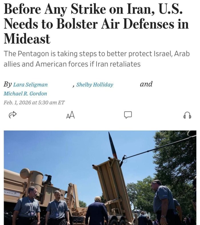 АҚШ Эронга эҳтимолий зарба олдидан Яқин Шарқда мудофаа тизимларини кучайтирмоқда