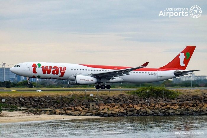 "T'way Air" Seuldan Toshkentga parvozlarni yo‘lga qo‘ymoqda
