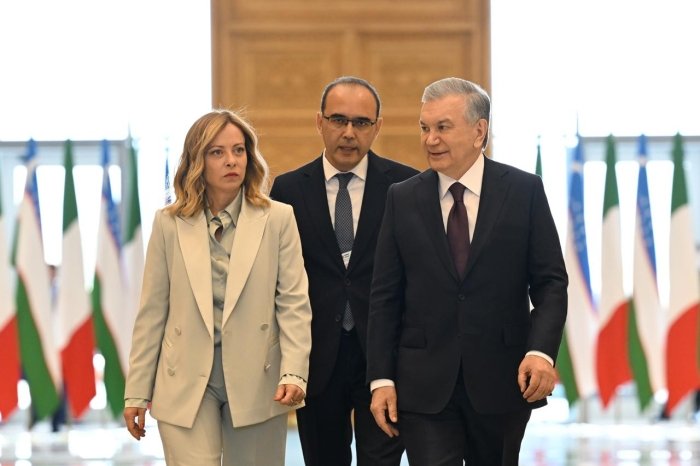 Italiya Bosh vazirini tantanali kutib olish marosimi bo‘ldi