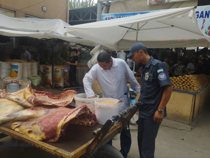 Andijon shahrida 50 kg sifatsiz go‘sht mahsulotlari tegishli tartibda yo‘q qilindi