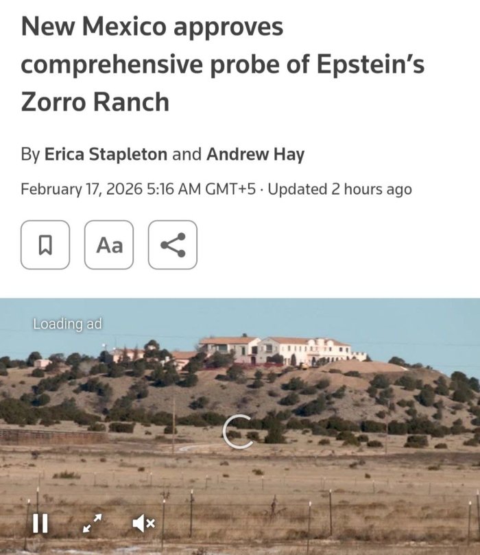 Epshteynning ranchosi bo‘yicha tergov o‘tkaziladi — Reuters 