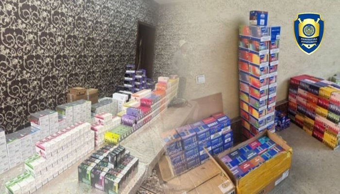 Xorazm viloyatida 8 405 dona elektron tamaki mahsulotlarini savdoga chiqarilishining oldi olindi Xorazm viloyatida 8 405 dona elektron tamaki mahsulotlarini savdoga chiqarilishining oldi olindi