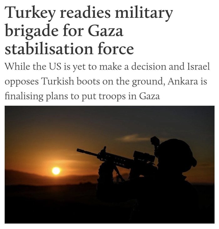 Turkiya G‘azoga harbiy brigada yubormoqchi