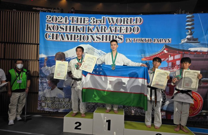 O‘zbekiston Tokioda karate bo‘yicha 3-Ochiq jahon chempionatida 2-o‘rinni egalladi