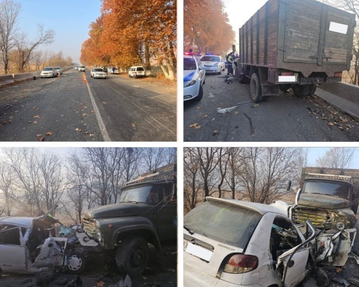 Жиззахда Matiz “обгон” қиламан деб "ЗИЛ" билан тўқнашди: 3 киши ҳалок бўлди