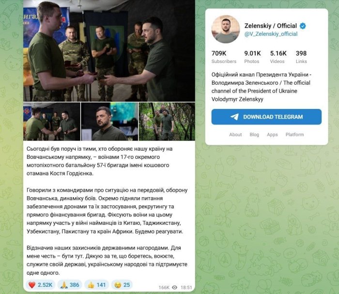  “Munosabat bildiramiz” — Zelenskiy O‘zbekiston fuqarolari Rossiya tomonida jang qilayotgani haqida  fikr bildirji
