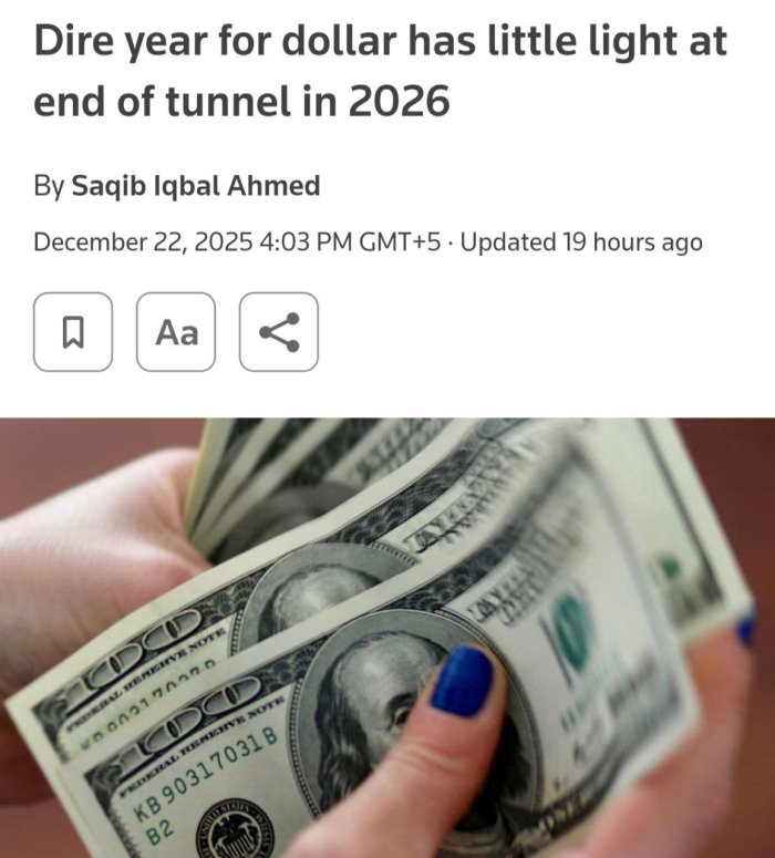 Aksariyat investorlar 2026 yilda ham AQSh dollarining kursi pasayishini kutmoqda — Reuters