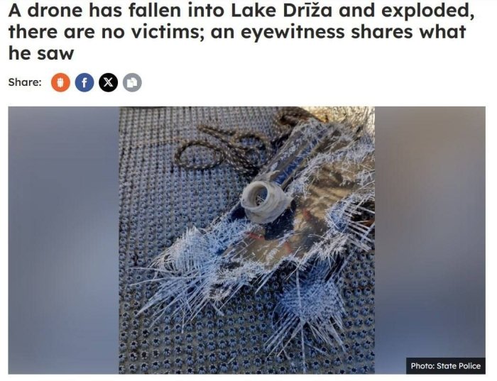 Latviyada mamlakat hududiga dron uchib kirishi bilan bog‘liq yangi hodisa yuz bergani xabar qilindi