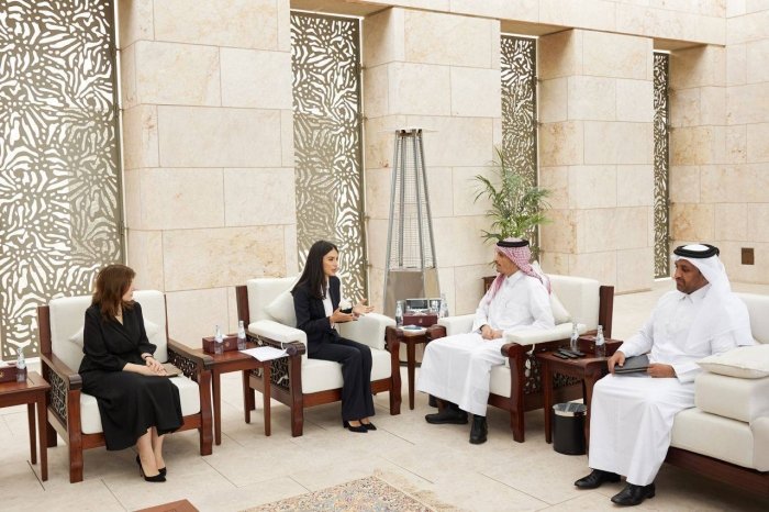 Saida Mirziyoyeva Qatar bosh vaziri, tashqi ishlar vaziri shayx Muhammad bin Abdulrahmon al Soniy bilan ko‘rishdi
