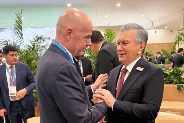 Shavkat Mirziyoyev FIFA prezidenti Janni Infantino bilan uchrashdi