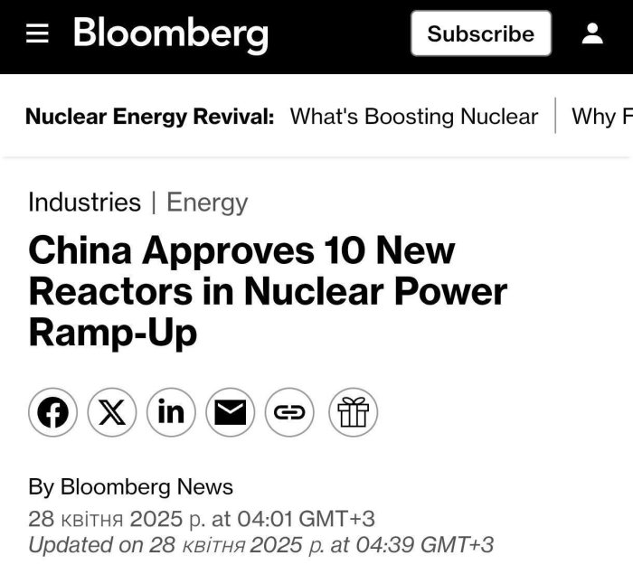 Xitoy AQShni ortda qoldirib, dunyoning yadroviy yetakchisiga aylanishi mumkin - Bloomberg