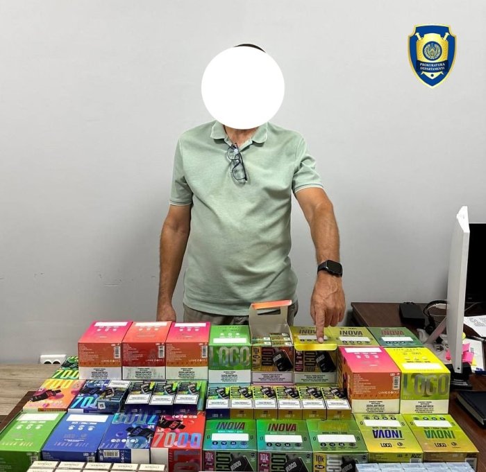 Toshkent shahrida aksiz markasiz elektron tamaki mahsulotlari savdosining oldi olindi