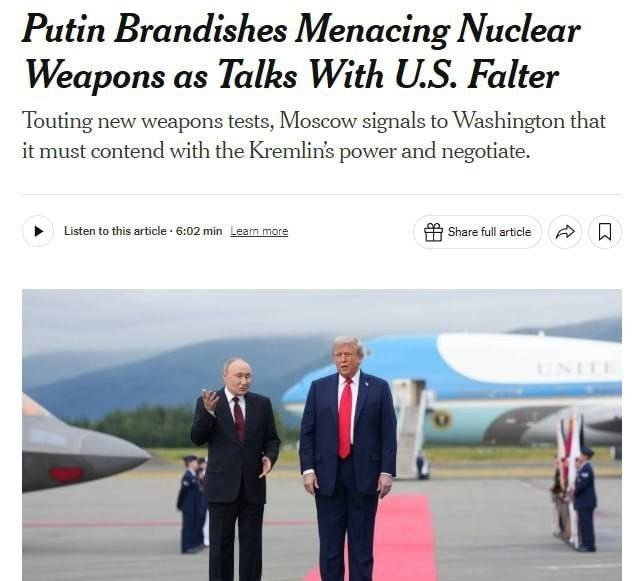 Yadroviy “Burevestnik” raketasining sinovlari AQShni Rossiya shartlarini qabul qilish va Moskva bilan muzokaralar stoliga o‘tirishga majbur qilishga qaratilgan