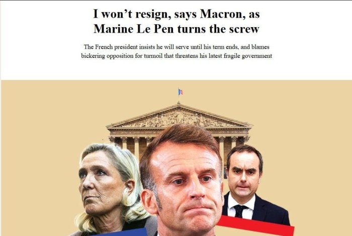 Макрон истеъфога чиқмоқчи эмас