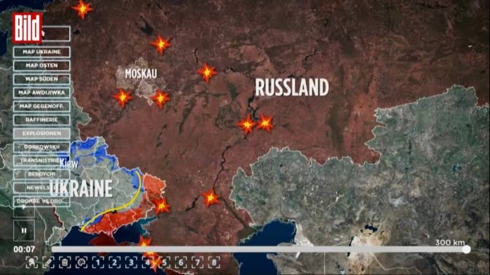 Ukraina har kecha Rossiya hududi bo‘ylab 60 tagacha uzoq masofali uchuvchisiz uchuvchi samolyotlarni uchirishi mumkin