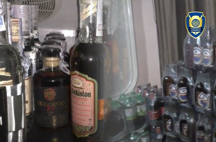 Andijonda qalbaki aksiz markali alkogol mahsulotlarining savdosi aniqlandi
