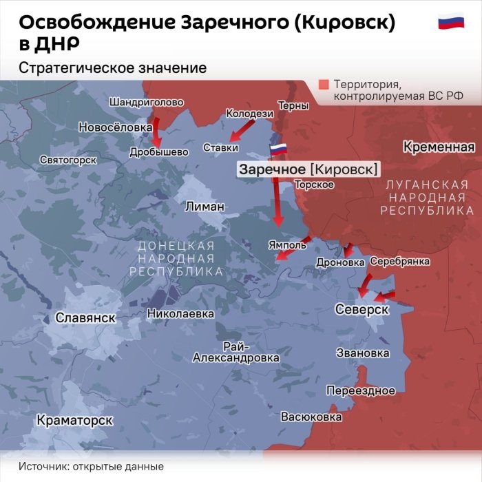 Россия қўшинлари Заречноени озод қилди
