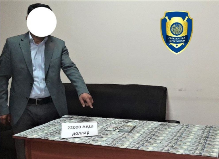 5 миллиард олиб беришни ваъда қилиб 22 минг доллар пора олаётган шахс ушланди