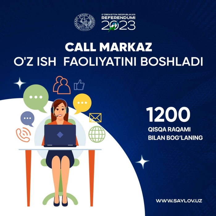 Марказий сайлов комиссияси томонидан "Call-markaz" ишга туширилди