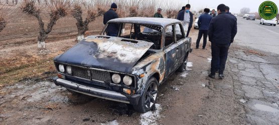 Samarqandda "Vaz-2103"da yuzaga kelgan yong‘in yuzasidan ma’lumot berildi