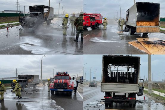 Тезкор! Тошкентда юк машинаси ёниб кетди