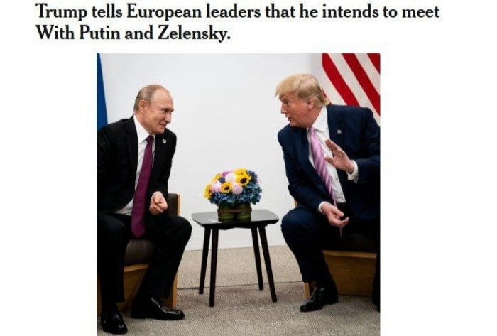 Tramp kelasi hafta Putin bilan shaxsan uchrashmoqchi — The New York Times 