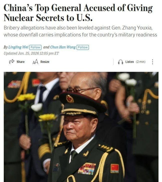 Хитой етакчисининг ўринбосари мудофаа вазири лавозимини “сотишда” гумон қилинмоқда