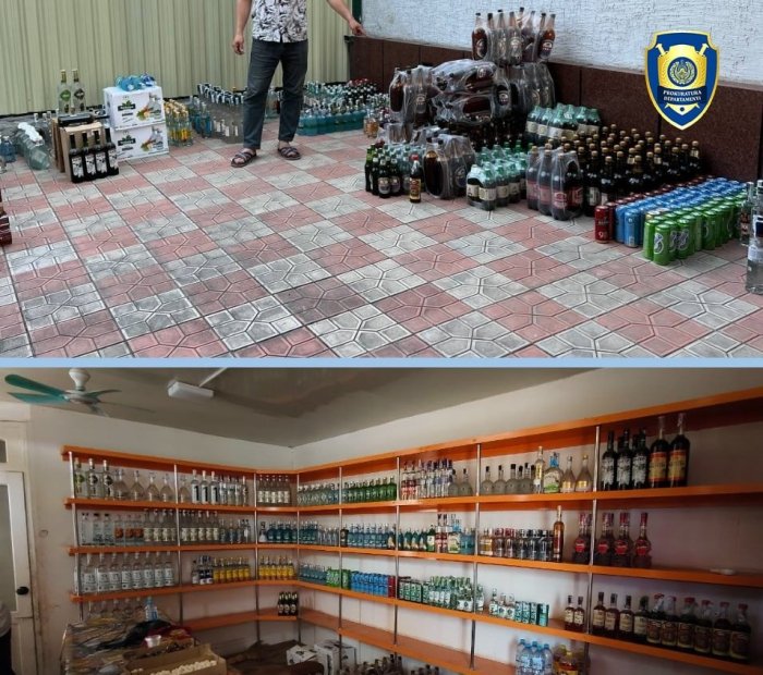 Андижонда қалбаки акциз маркали алкоголь маҳсулотларининг савдоси фош этилди