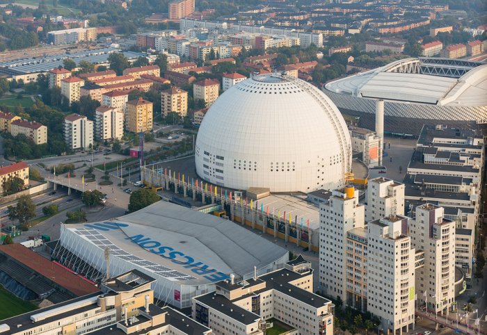 Shvesiyada shar shaklidagi ulkan arena qayta ta’mirdan chiqarildi