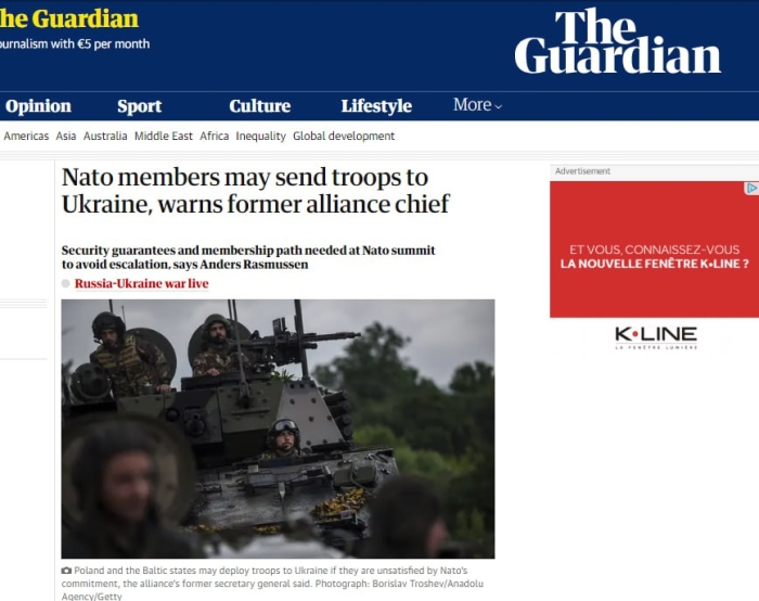 Ukrainaga NATO qo‘shinlari yuborilishi mumkin