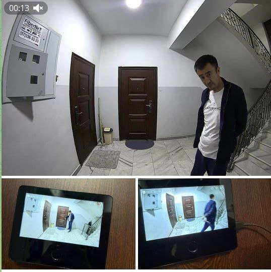 Номаълум шахс пичоқ кўтарган ҳолда кўп қаватли уй йўлагида пичоқ кўтариб ҳаракатланганлиги акс этган видео тарқалди