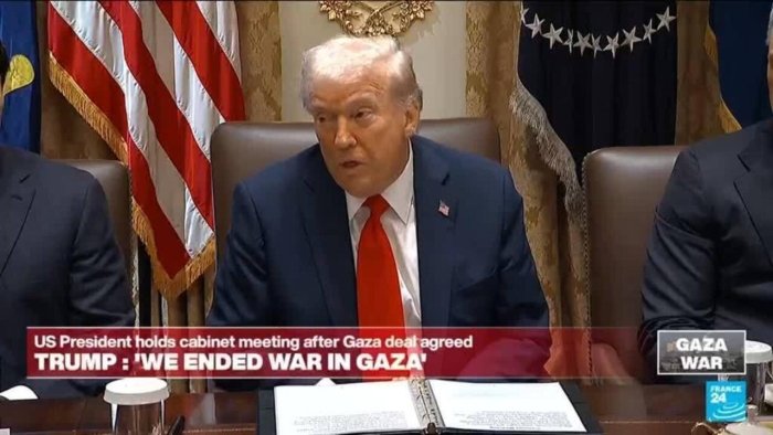 Tramp Isroil va HAMAS o‘rtasidagi urush yakunlanganini e’lon qildi