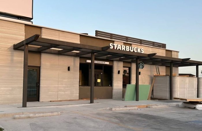 Starbucks 3Д-принтерда босиб чиқарилган ўзининг биринчи қаҳвахонасини очди