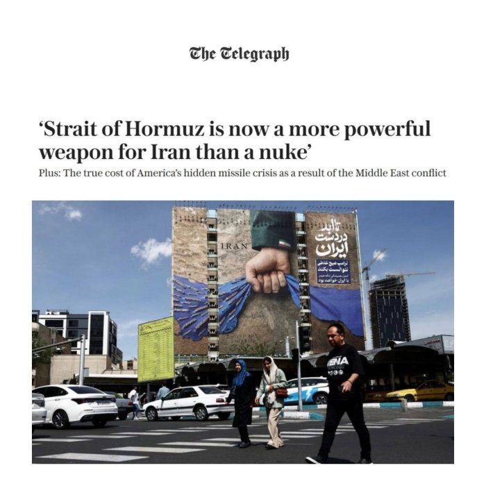 Hormuz bo‘g‘ozi ustidan nazorat hozir Eron uchun yadro qurolidan ham kuchliroq bosim vositasiga aylangan