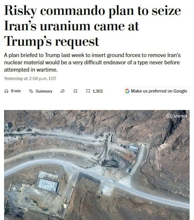 Trampga Erondagi yarim tonna uranni qo‘lga kiritish rejasi topshirildi