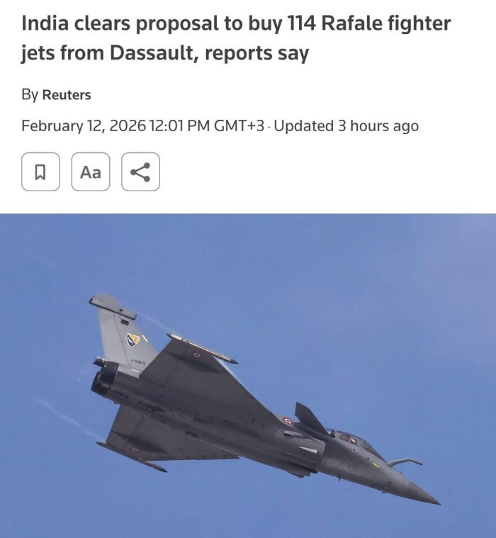 Ҳиндистон Франциядан қирувчи самолётларини харид қилмоқчи