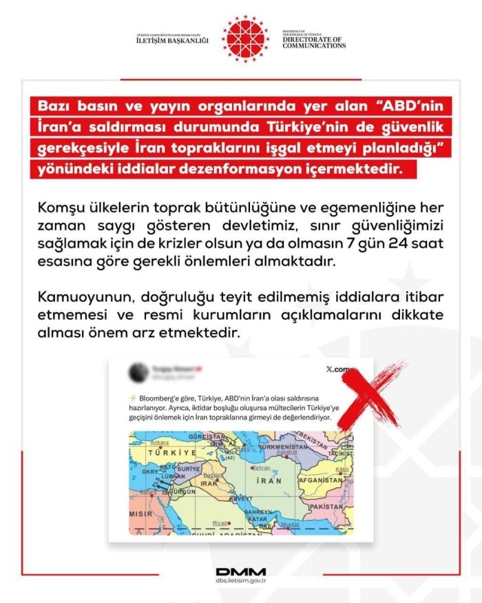 Turkiya ushbu xabarni rad etdi