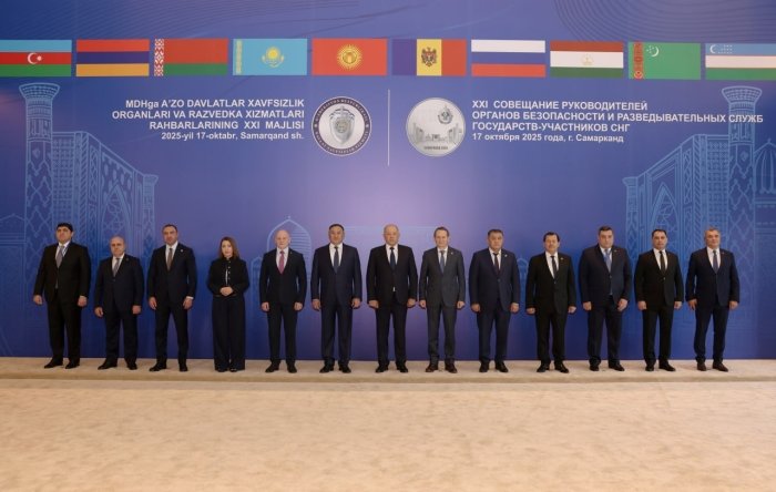 Samarqand shahrida MDHga a’zo davlatlar xavfsizlik organlari va razvedka xizmatlari rahbarlarining 21-majlisi bo‘lib o‘tmoqda