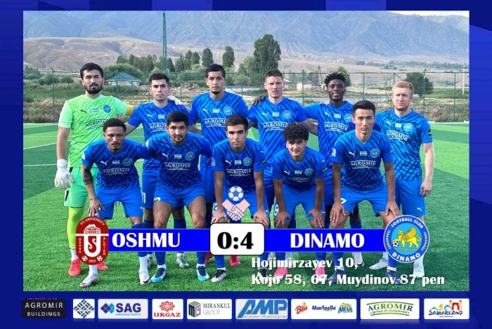 "Dinamo" nazorat uchrashuvida Qirg‘iz Respublikasi jamoasini tor-mor etdi